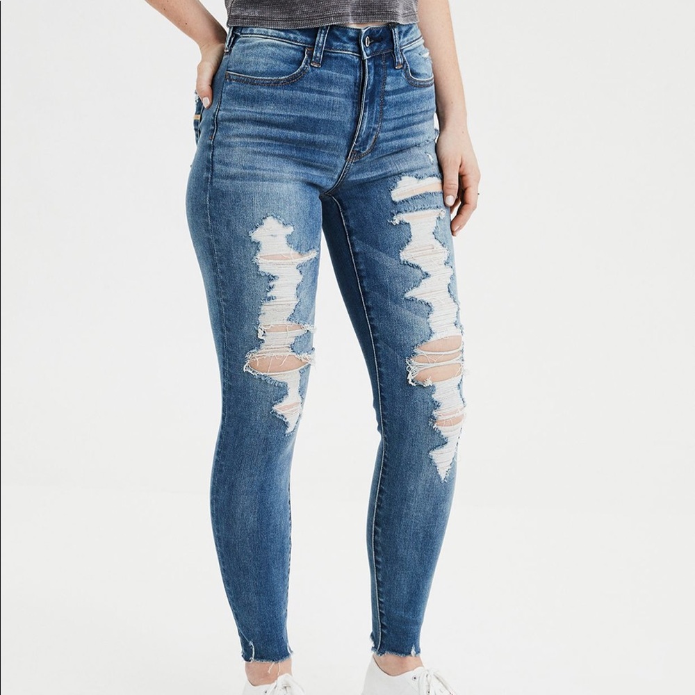 American eagle super high wasted jeggings